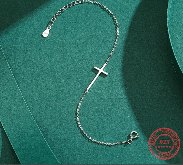 Simple Adjustable Sterling Silver Cross