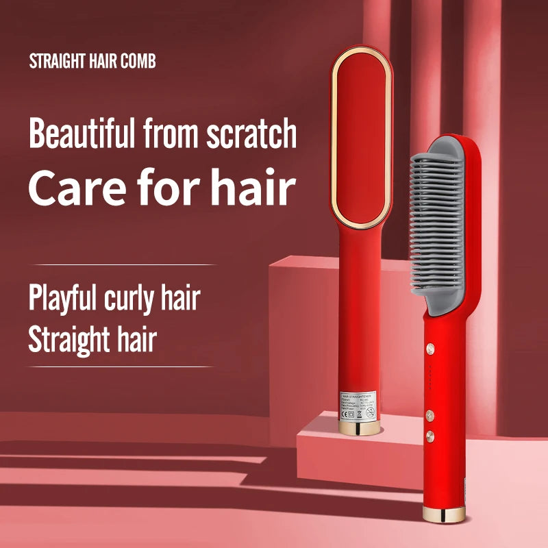 Ceramic Anti-Scalding Professional Hair Straighten Brush