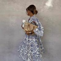 Effortless 3/4-Sleeve Shirt Dress