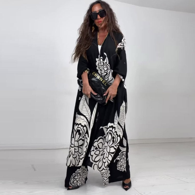 Elegant Summer Wide Leg Two Piece Set