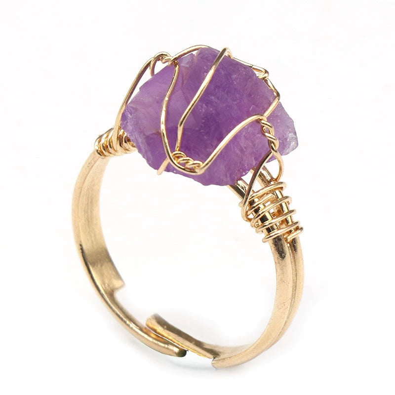 Natural Crystal Stone Stylish Ring