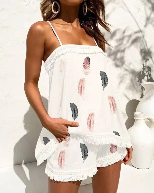 White Feather Print