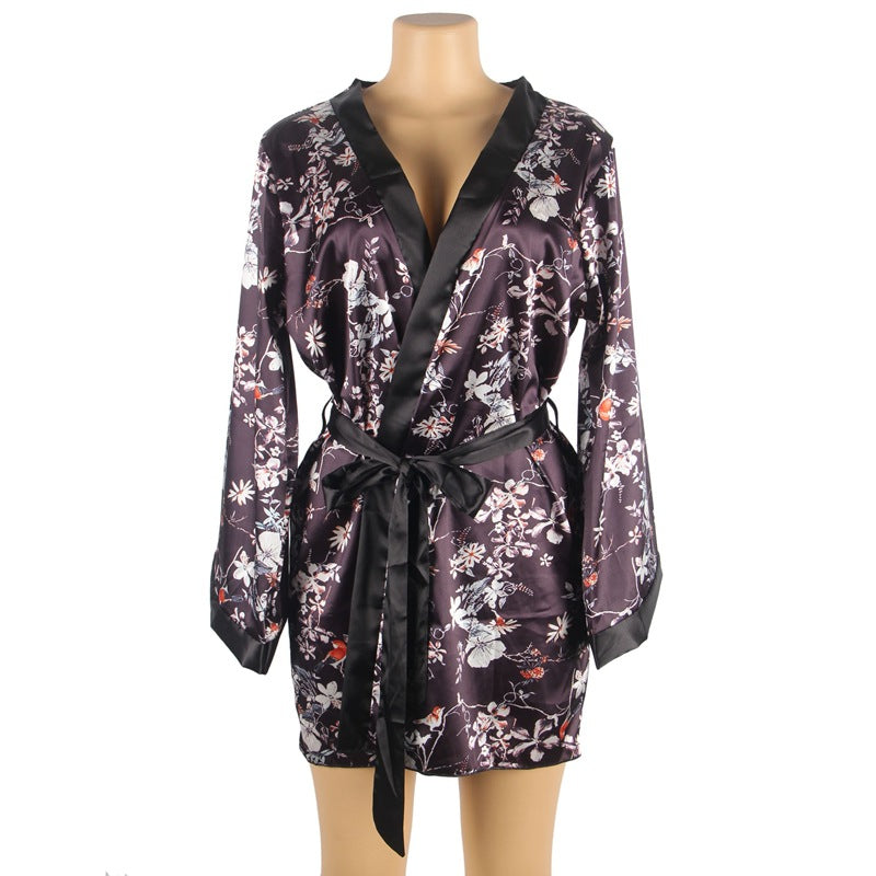 Curvy Girl Sexy Japanese Kimono Temptation Nightgown