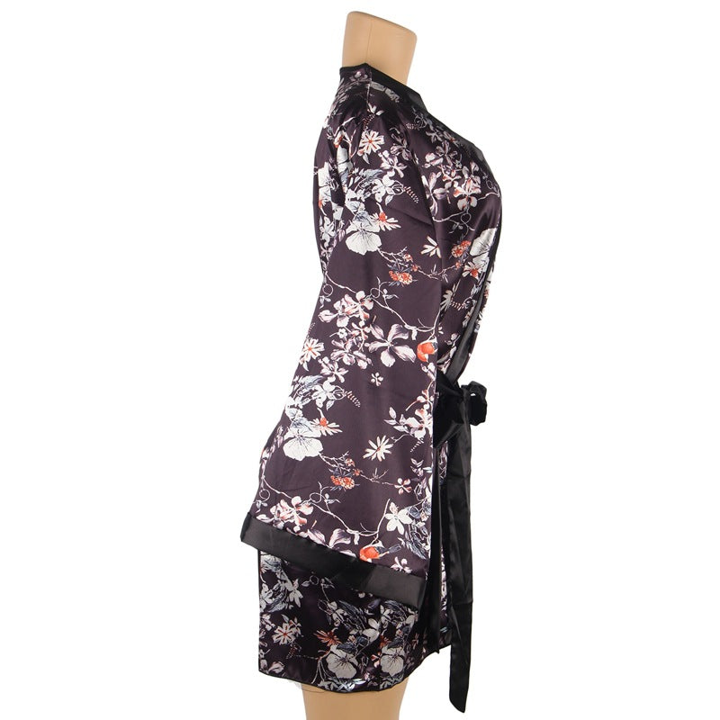 Curvy Girl Sexy Japanese Kimono Temptation Nightgown