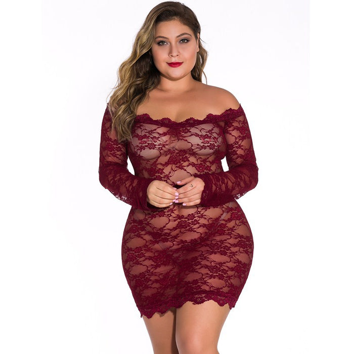 Curvy Girl Lace and  See-through Sexy Underwear