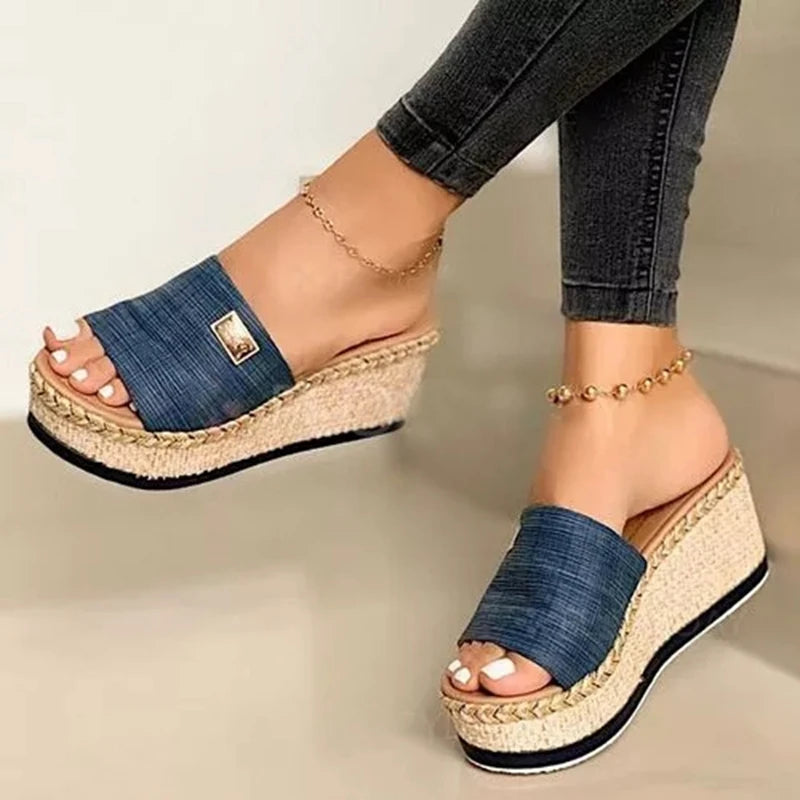 Step Up in Style in this Summer's Platform Wedge Slippers