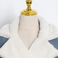 ZAMOR Denim Patchwork Urban Sheepskin Winter Coat