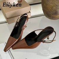 Sexy Metal Buckle Slingback High Heels Shoes