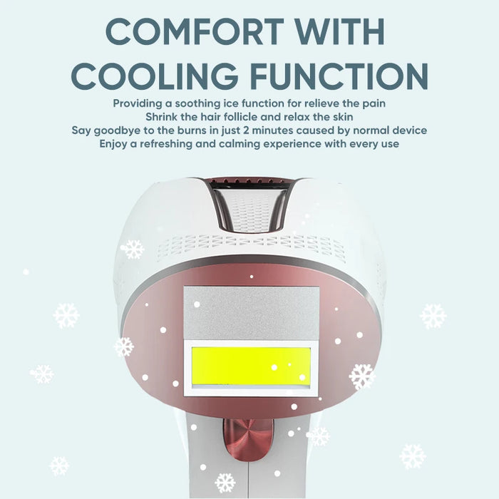 Touch Cooling Laser Epilator for Women Men 999900 Flash 2 Options Cold Bikini Trimmer Free Shipping  IPL Hair Remover for Ladies
