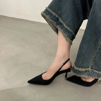 Causal Comfortable Sling Back High Heel  Pointed Toe shoe