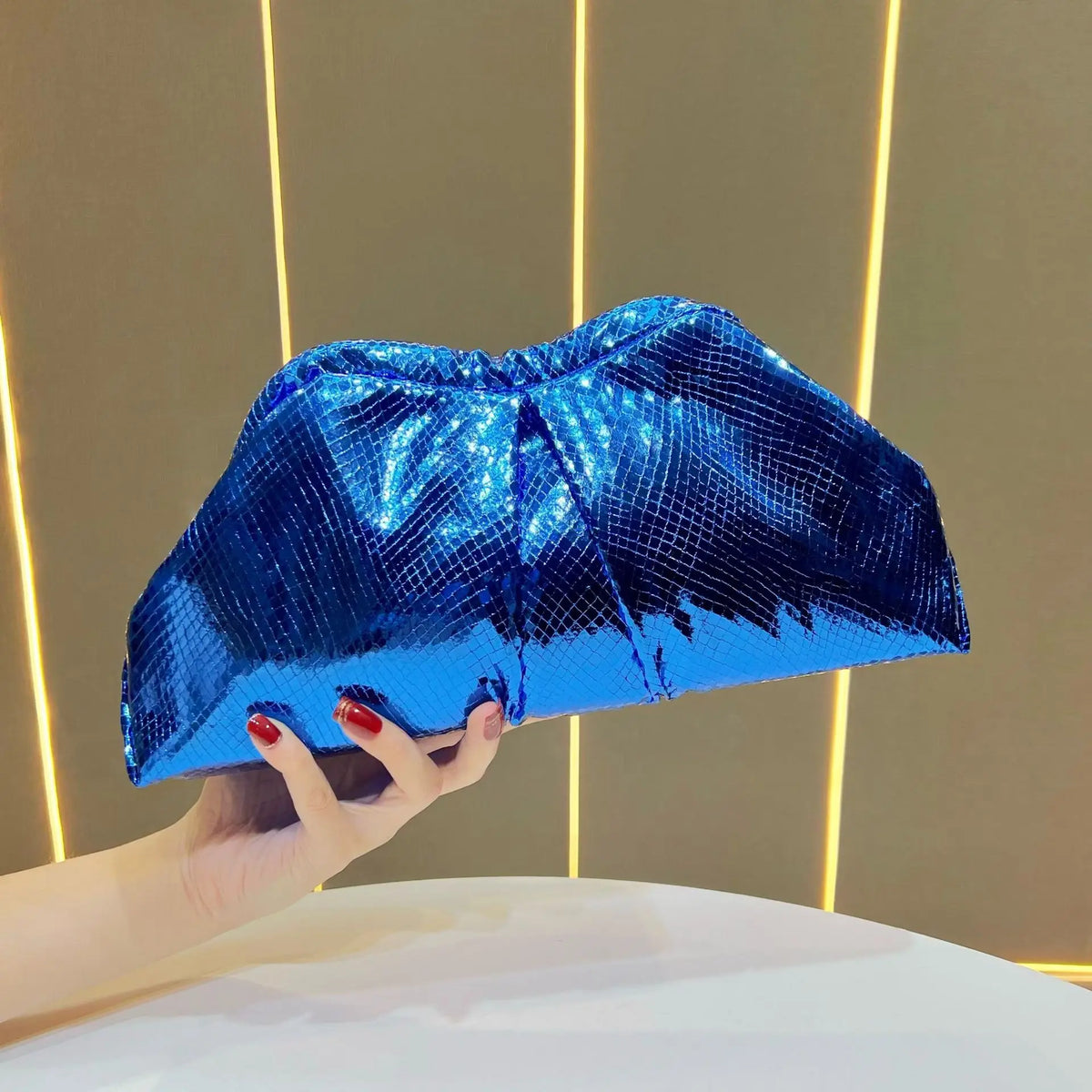 Fashionable 80's Metallic Glam Handbag