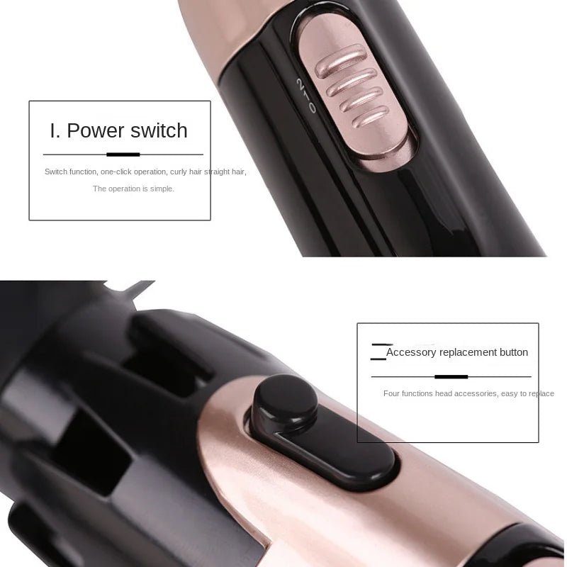 4-in-1 Professional Hot Air Curling Iron and Hair Straightener