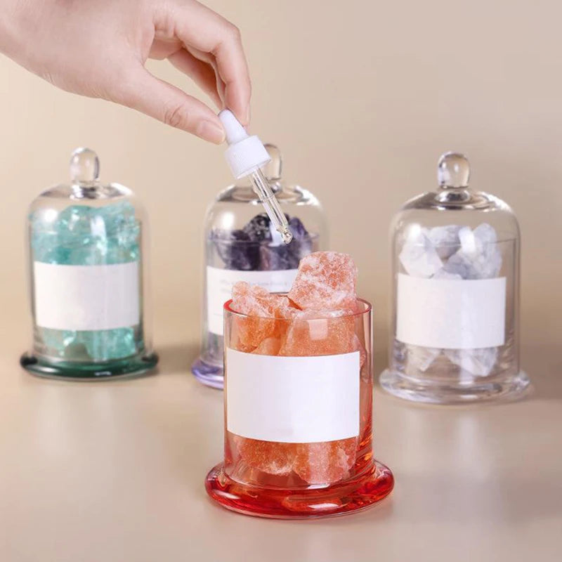 Illuminate Your Space with the Colorful Aromatherapy Glass Candle Holders