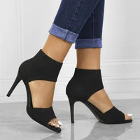 Knitted High Heels Sandals