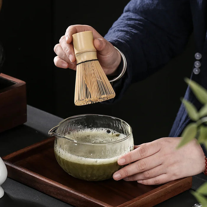 Traditional Bamboo Matcha Tea Set with  Whisk and  Scoop