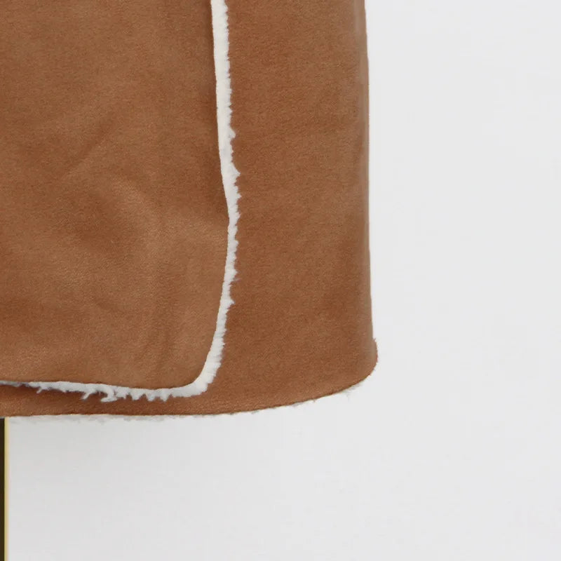 ZAMOR Denim Patchwork Urban Sheepskin Winter Coat