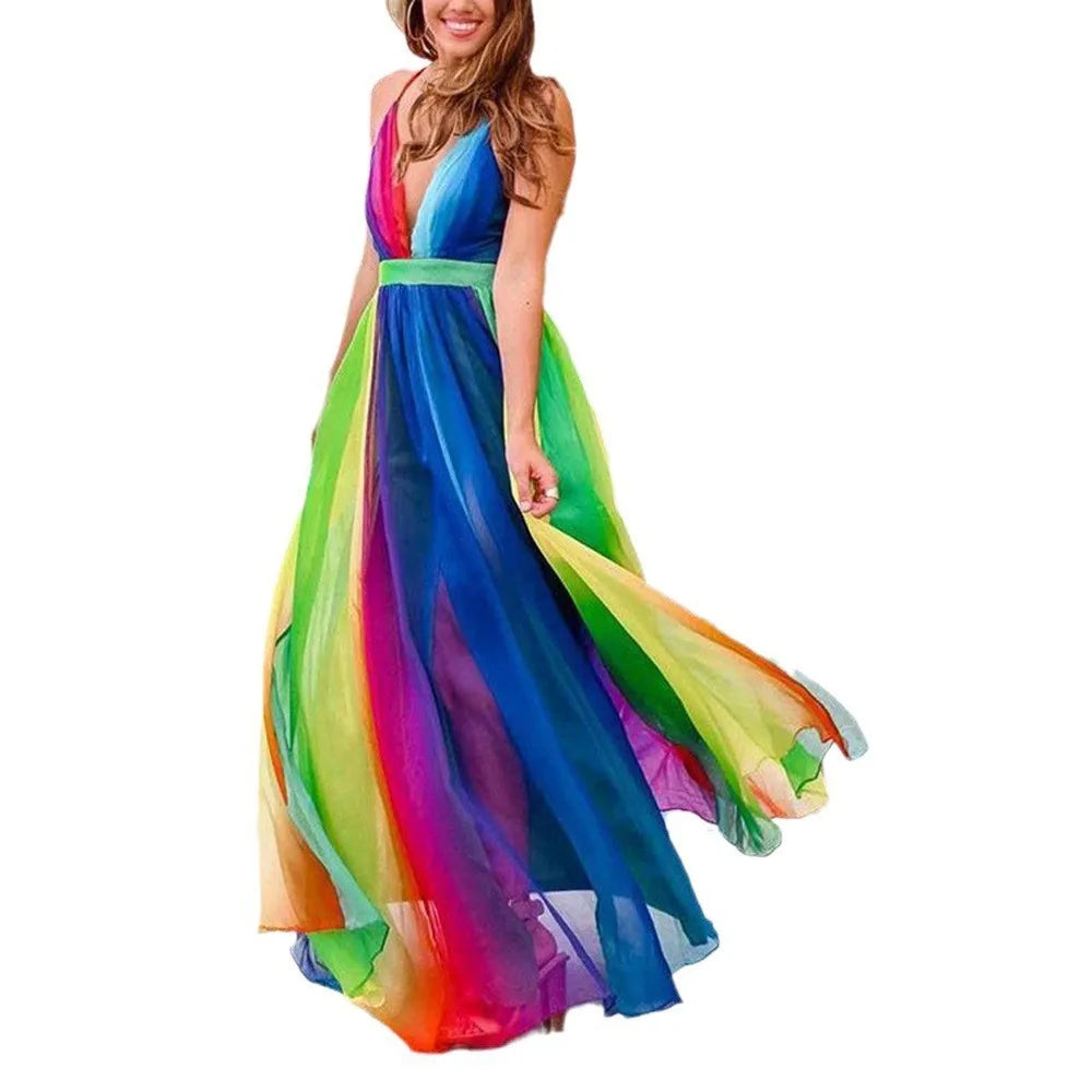 Rainbow Chiffon Garden Dress