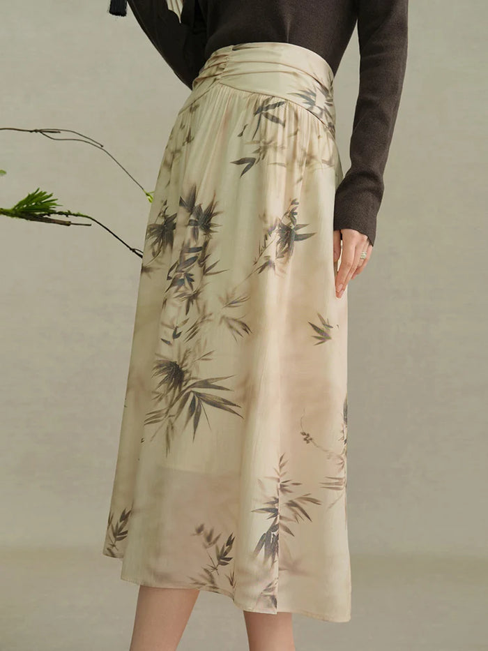 Whimsical Japanese High Waisted Light Yellow Skirt