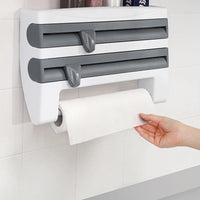 Kitchen Organizer with Foil and Paper Cutter + Towel Holder