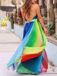 Rainbow Chiffon Garden Dress