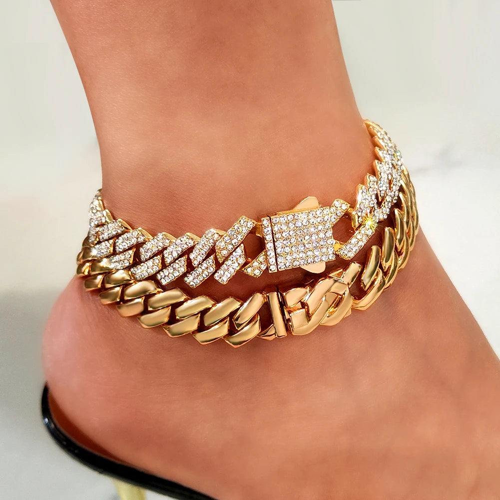 Chunky Women Link Chain Anklet Bracelet Jewelry