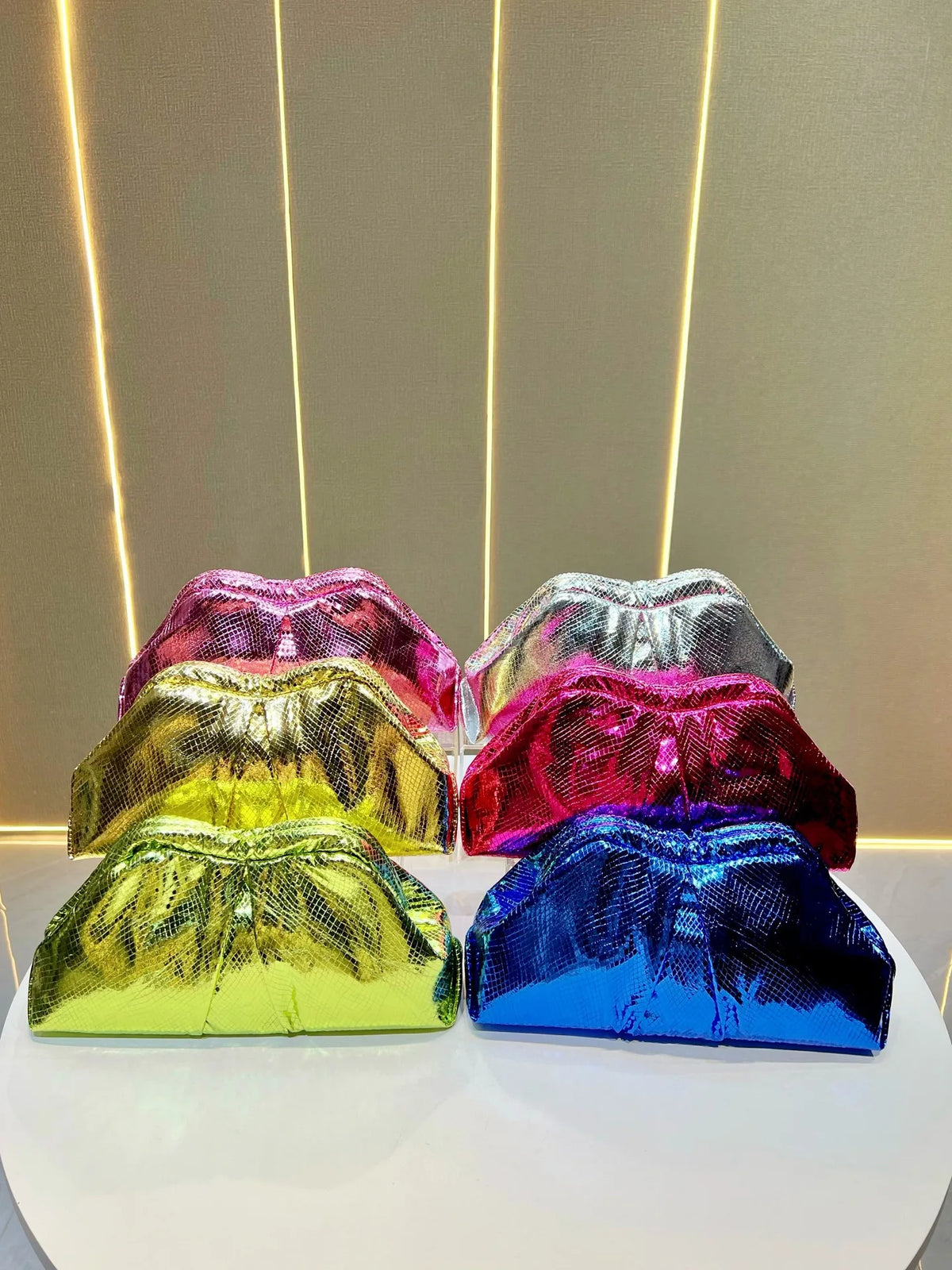 Fashionable 80's Metallic Glam Handbag