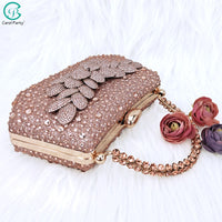 Elegant Embellished High Heel & Bag Set with Rhinestones
