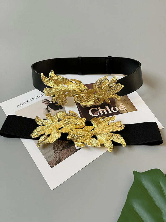 Adjustable Designer Retro Goldfish Metal Belts Adjustable