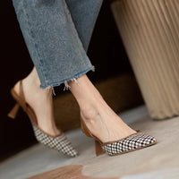 Low Heel Pointed Toe  Dressy Sling Back