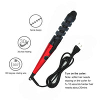 Fast Heating Professional Hair Spiral Curling Wand