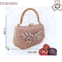 Elegant Embellished High Heel & Bag Set with Rhinestones