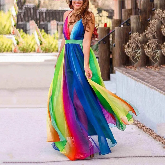 Rainbow Chiffon Garden Dress