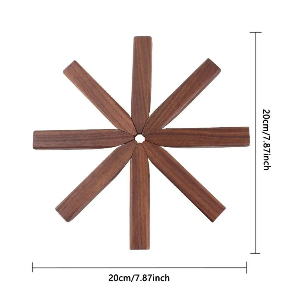 Tree Shaped Wooden Trivet for Hot Dishes