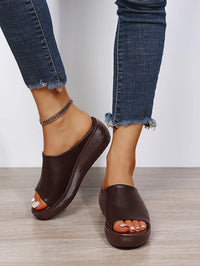 Ladies Leather platform Clogs