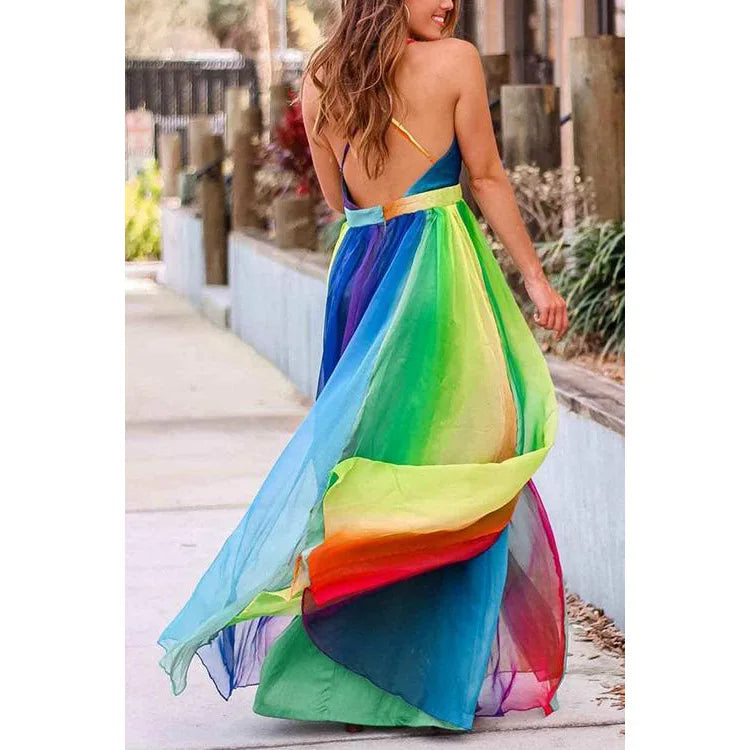 Rainbow Chiffon Garden Dress