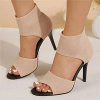 Knitted High Heels Sandals