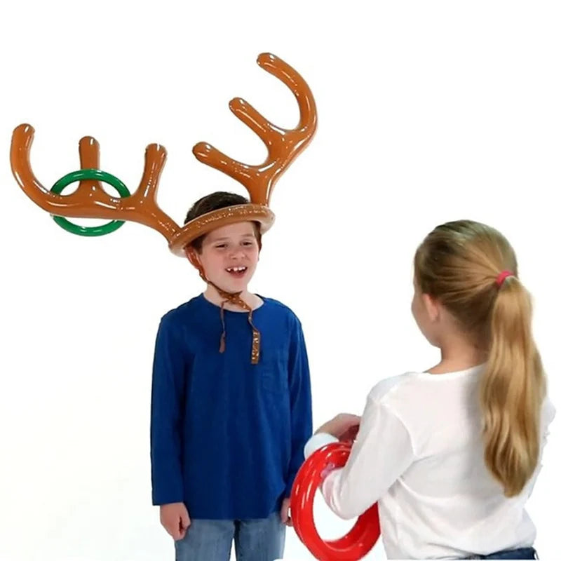 Christmas Inflatable Reindeer Antler Ring Toss Game