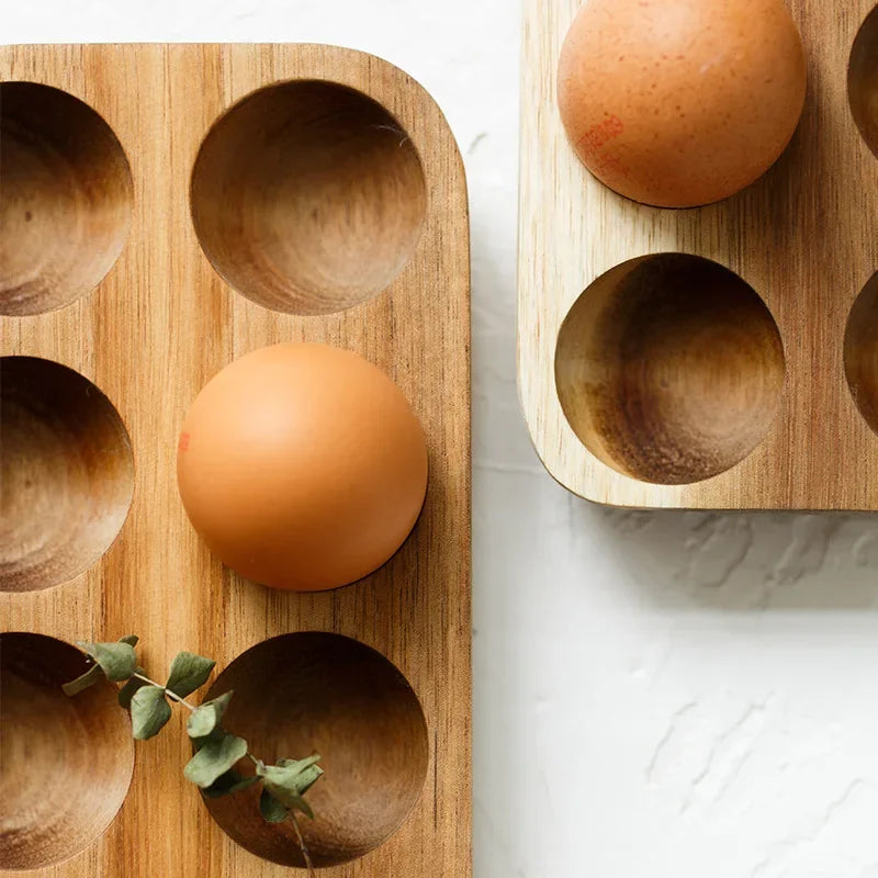 Japanese Style Wooden Egg Storage Box
