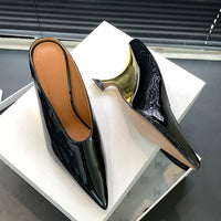 The Bold Point Toed Metallic Wedge Heels
