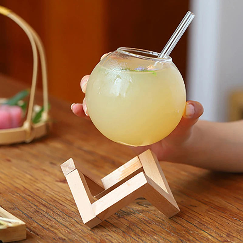 Cocktails Anyone? .. Cocktail Glass With Decorative Wooden Stand