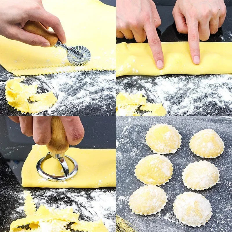 Pasta & Cookie Mold with Wooden Handle"