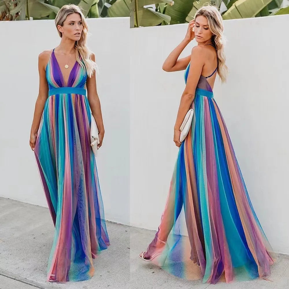 Rainbow Chiffon Garden Dress