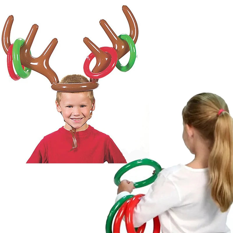 Christmas Inflatable Reindeer Antler Ring Toss Game