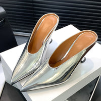 The Bold Point Toed Metallic Wedge Heels