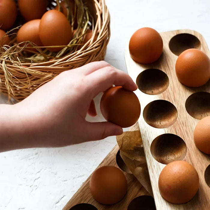 Japanese Style Wooden Egg Storage Box