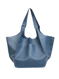 Simple Large Soft Faux Leather Shoulder  Bag