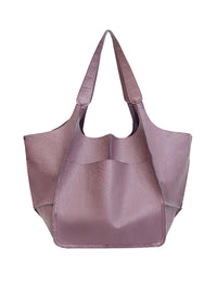 Simple Large Soft Faux Leather Shoulder  Bag