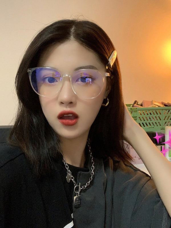 Fashionable anti-blue light large frame glasses frames