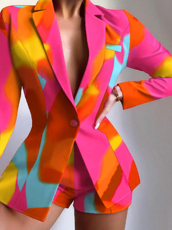 Colorful Trendy Temperament Lapel Suit