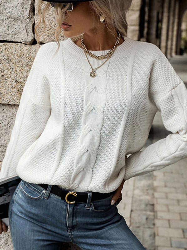 Adding this twisted long sleeve white sweater